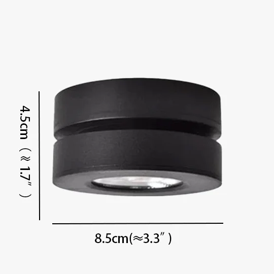 Minimalist Metal Round Study Room Ceiling Light, White/Black