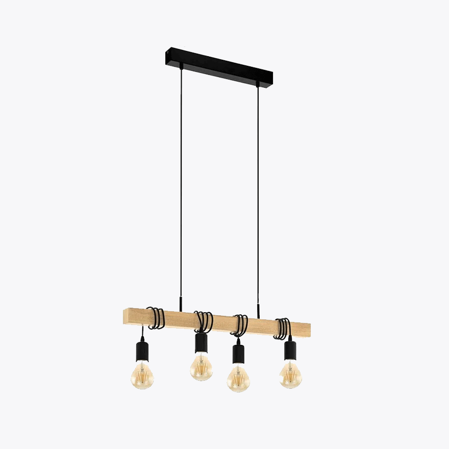 Wood Chandelier Light Pendant Lamp Adsjutable