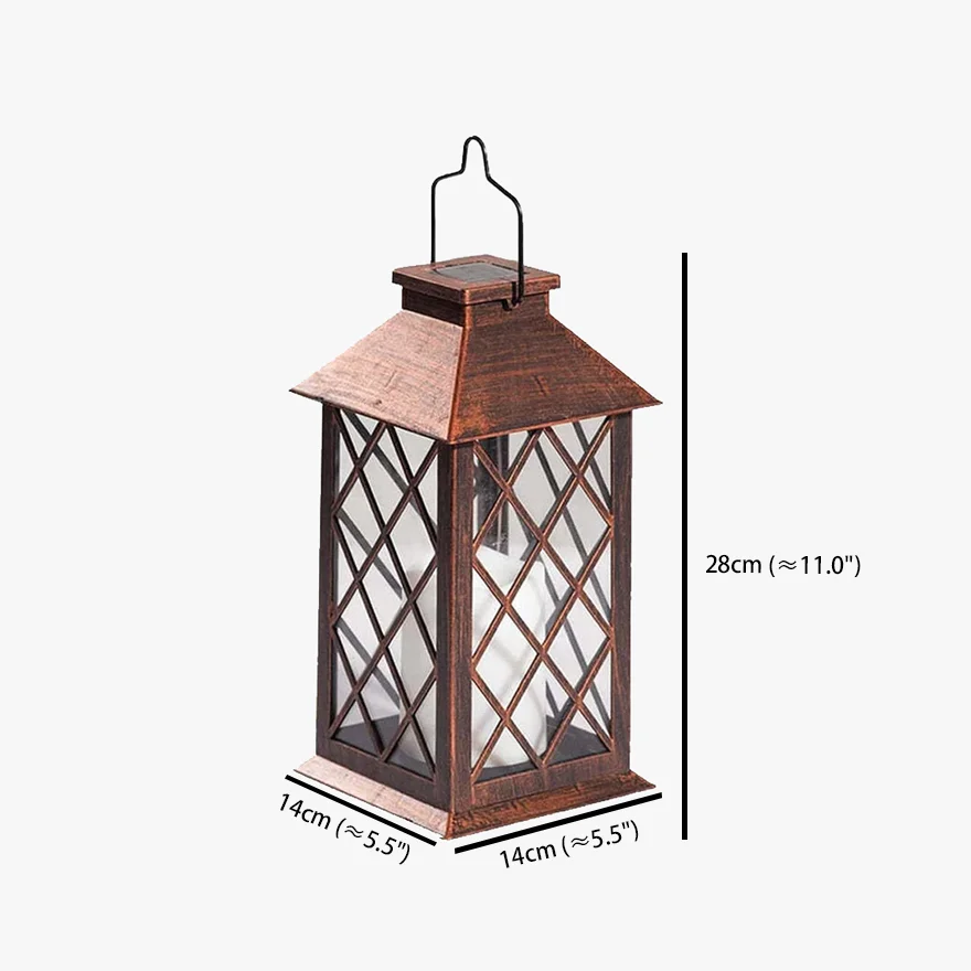 Retro Metal And Acrylic Lantern Courtyard Outdoor Pathway Light, Antique Brass