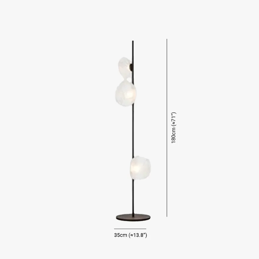 Decorative Metal And Glass Linear Living Room Floor Lamp, Black/Gold/Grey