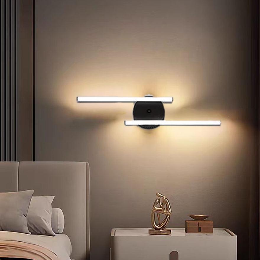 Edge Double Linear Mirror Front Vanity Wall Lamp