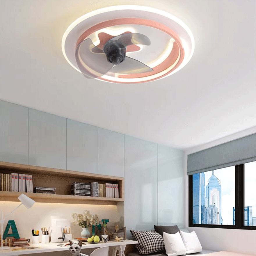 Designer Metal And Acrylic Double-ring Living Room Ceiling Light, Black/Blue/Grey/Gold/Pink