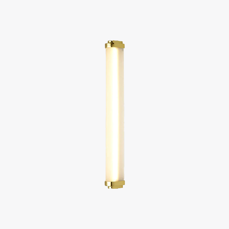 Modern Metal And Glass Cylindrical Aisle Wall Lamps, Black/Gold/Silver