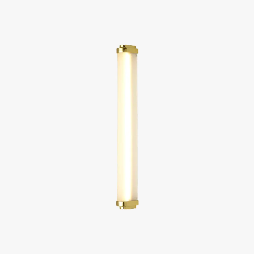 Modern Metal And Glass Cylindrical Aisle Wall Lamps, Black/Gold/Silver