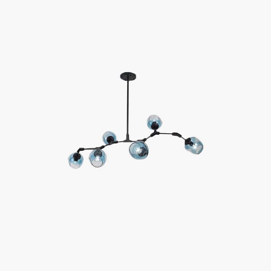 Modern Metal And Glass Bubble Bedroom Pendant Light, 6 Color