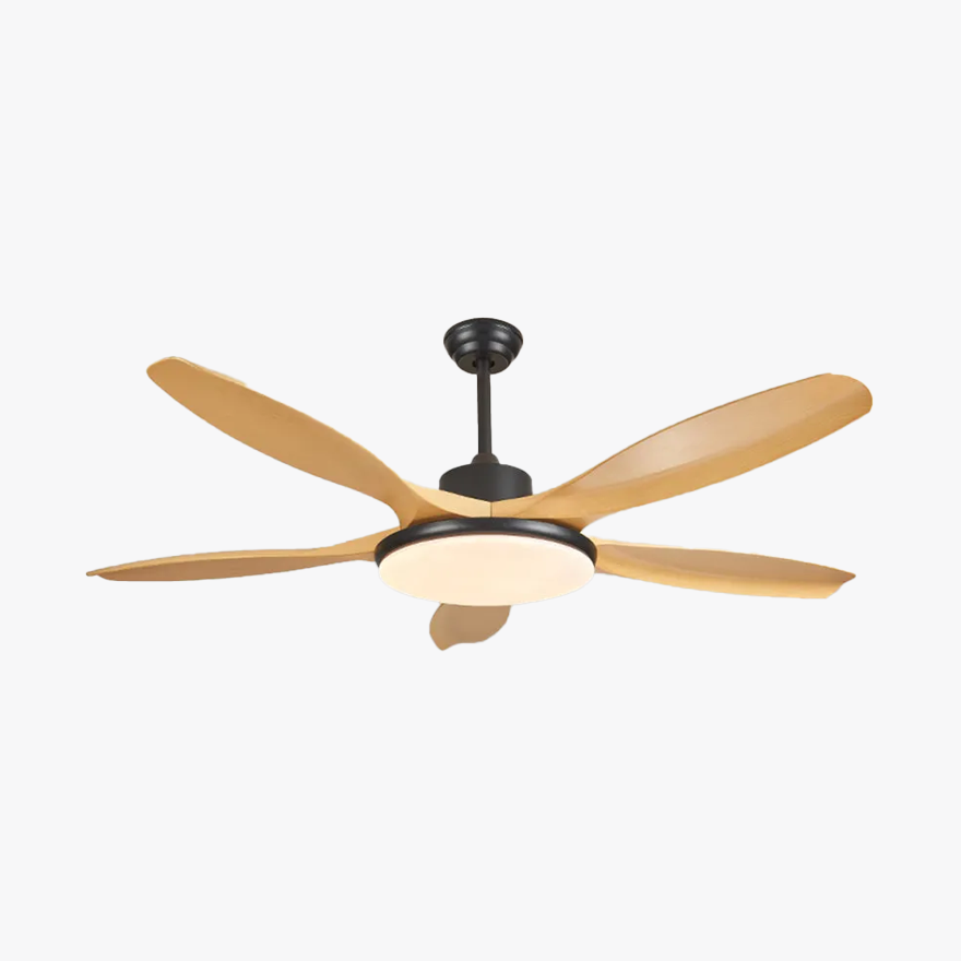 Unusual Metal And Acrylic Round Living Room Ceiling Fan, Wooden/Grey/White/Black