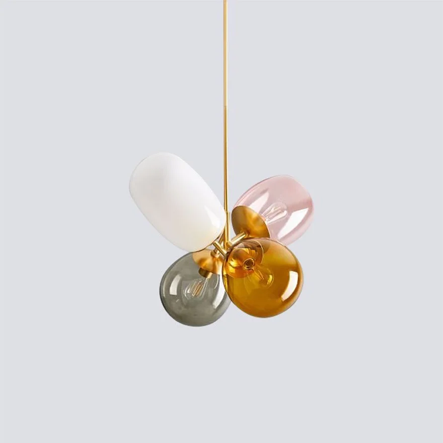 Modern Metal And Glass Balloon Children's Room Pendant Light, Multicolor