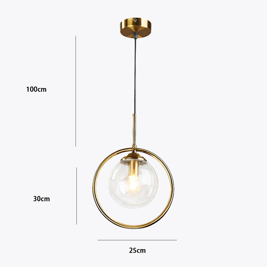 Modern Metal And Glass Bubble Dinning Room Pendant Light, Cognac/Grey/Clear