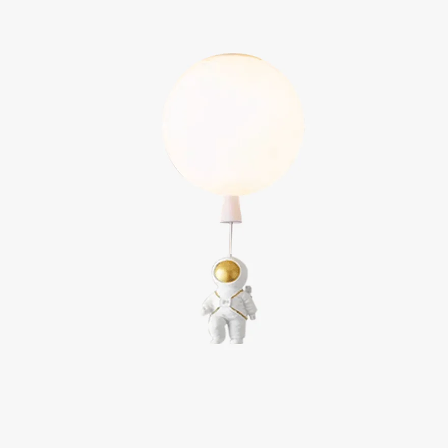 Designer Acrylic Astronaut Balloon Children's Room Ceiling Light, 8 Color