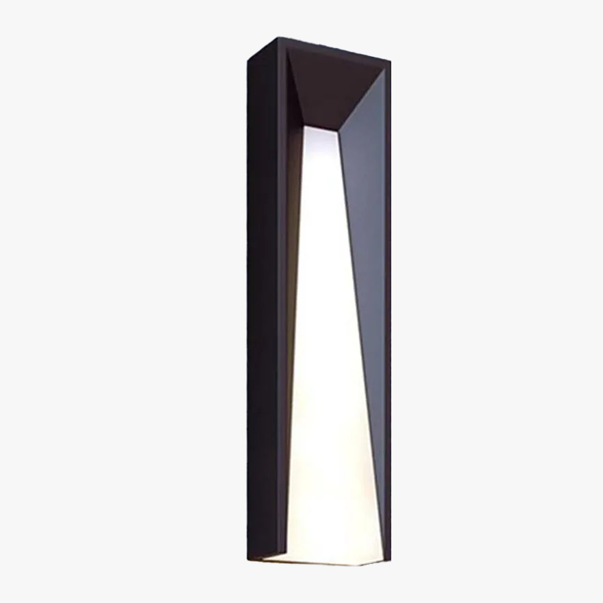 Modern Metal Rectangular Passage Wall Lamp, Black/White