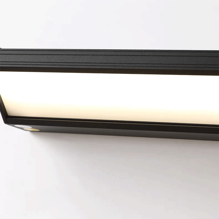 Modern Metal And Acrylic Rectangle Dining Room Wall Lamp, Black/ White