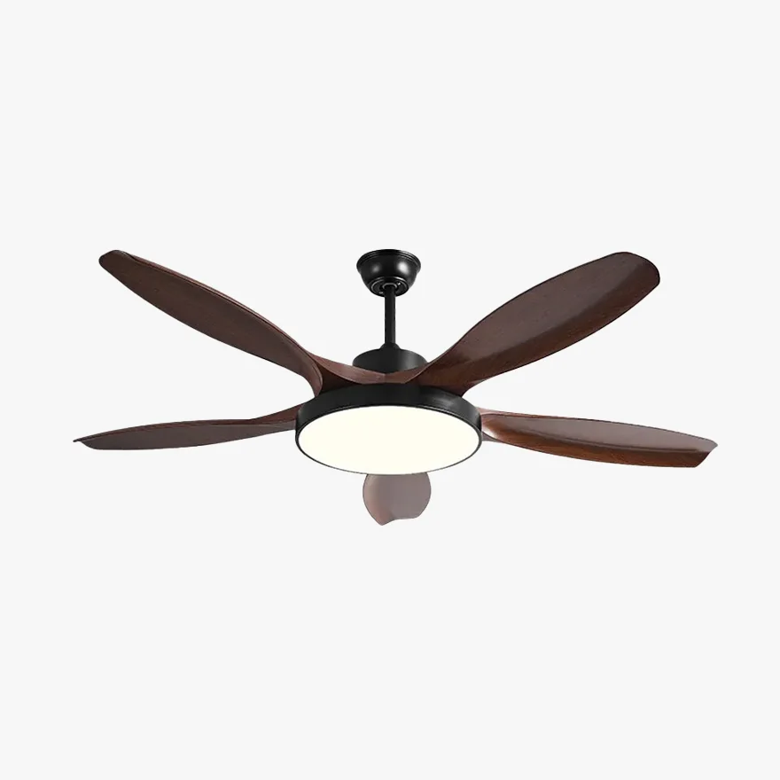 Modern Metal And Acrylic Round Living Room Ceiling Fan, White/Black