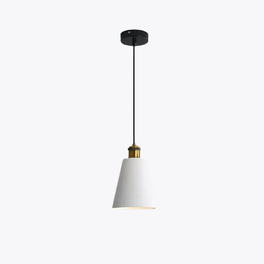 Morandi Metal And Resin Geometric Dining Room Pendant Light, Black/Grey/Orange/White