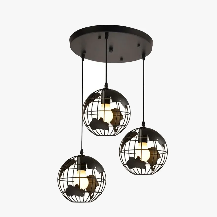 Modern Metal Cluster Dining Room Pendant Light, Black/White