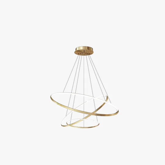 Designer Acrylic Ring Living Room Pendant Light, Gold