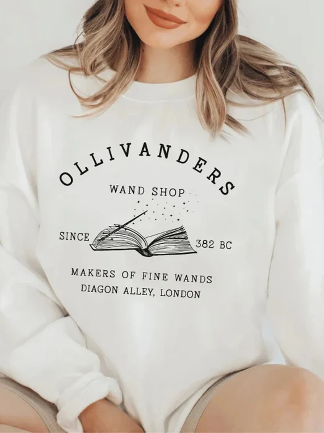 Ollivanders Wand Shop, Wizard Book Shop Sweatshirt