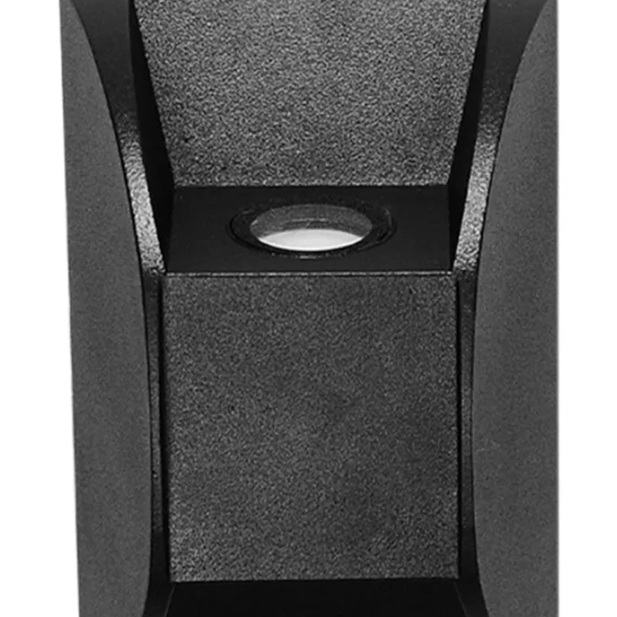 Modern Metal Rectangular Outdoor Wall Lamp, Black