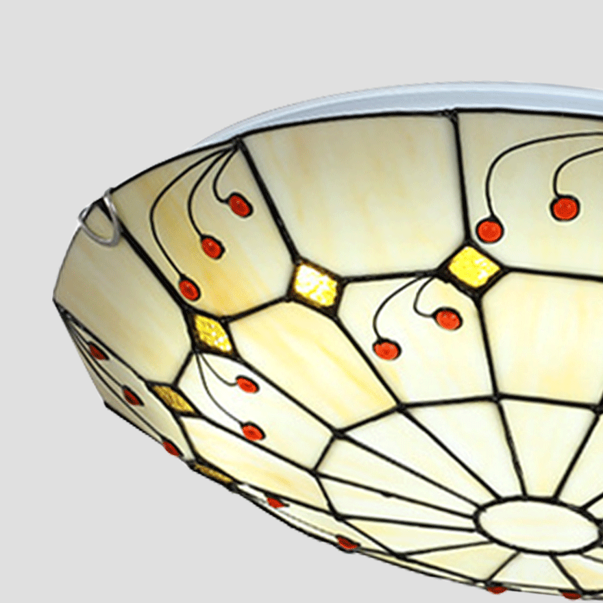 Mid Century Glass Bowled Living Room Ceiling Light, Multicolor