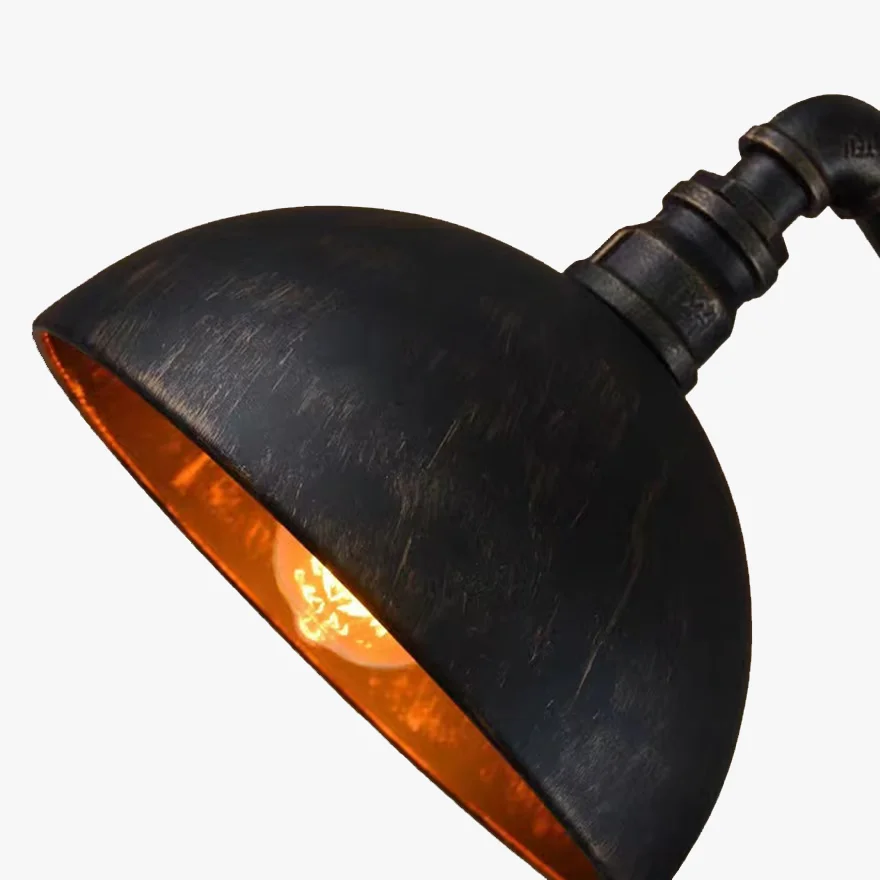 Retro Metal Bowled Kitchen Pendant Light, Black