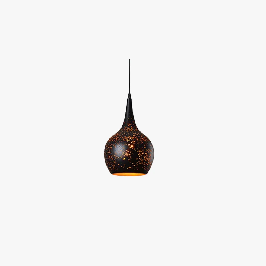 Unusual Metal Geometric Living Room Pendant Light, Black-Gold