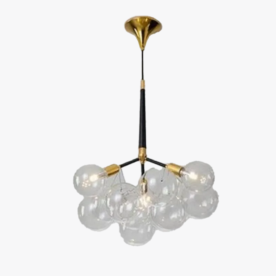 Nordic Metal And Glass Bubble Dining Room Pendant Light, Black/Brown/white/gold