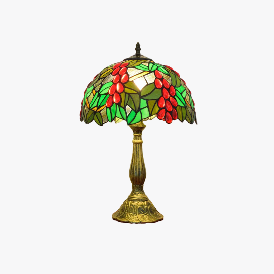 Art Deco Metal And Glass Dome Bedroom Table Lamp, Multicolor | Liiffy