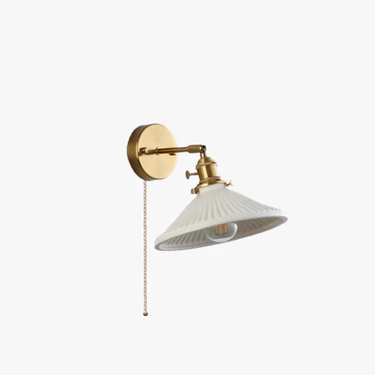 Modern Metal And Marble Geometric Study Room Wall Lamp, Gold