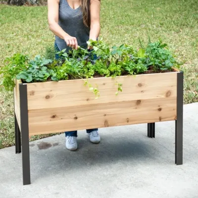 Self-Watering Elevated Planter Box,