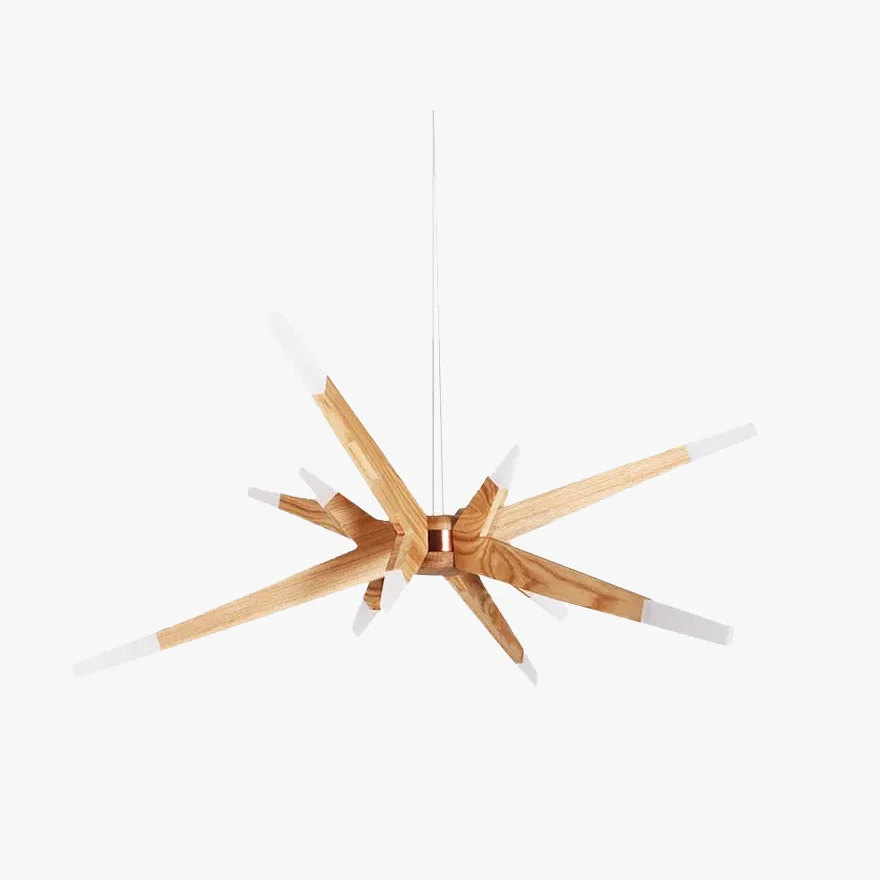 Natural Wooden Natural  Living Room Pendant Light, Log Color