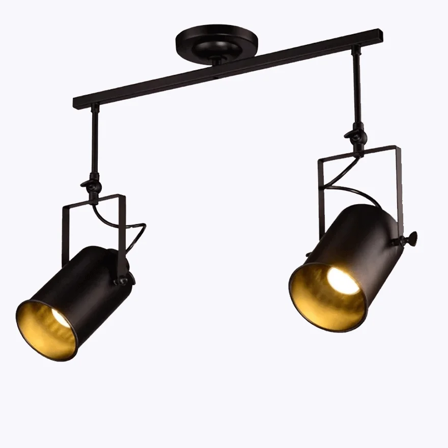 Industrial Metal Cylindrical Study Room Pendant Light, Black