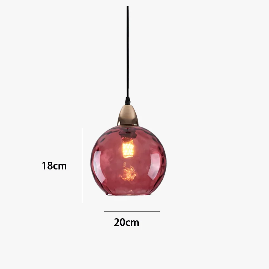 Modern Metal And Glass Bubble Kitchen Island Pendant Light, 10 Color