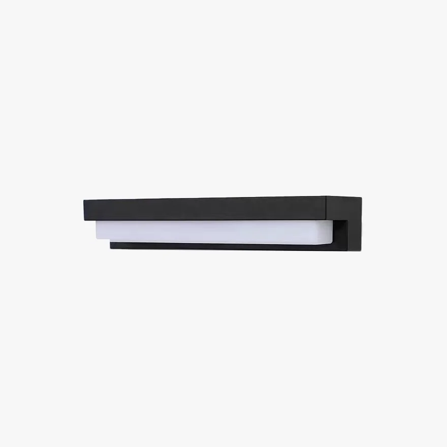 Modern Acrylic Cylindrical Outdoor Wall Lamp, Black