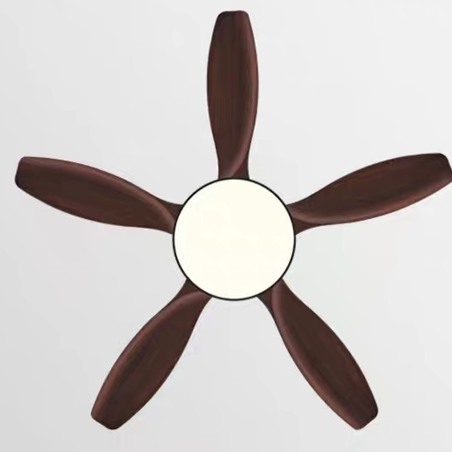 Modern Metal And Acrylic Round Living Room Ceiling Fan, White/Black