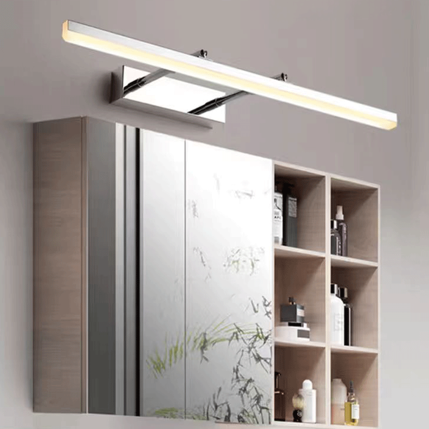 Edge Mirror Front Vanity Wall Lamp, 3 Color, Metal