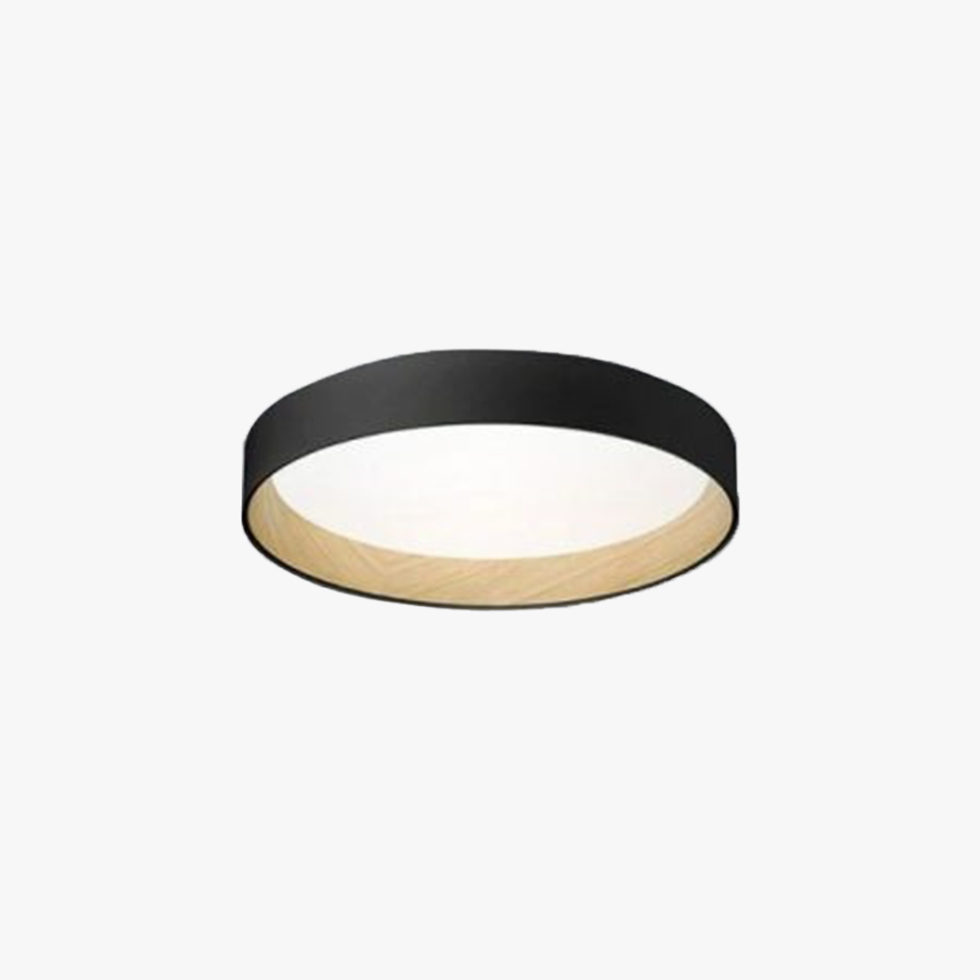 Scandinavian Metal And Acrylic Round Bedroom Ceiling Light, Black/Grey/White