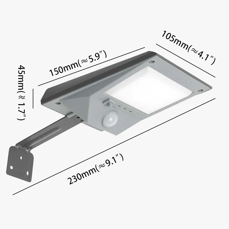 Minimalist Metal And Acrylic Rectangular Outdoor Wall Lamp, White