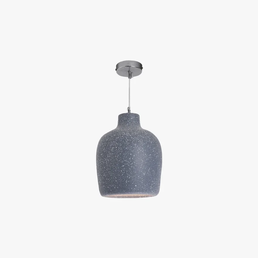 Unusual Resin And Acrylic Jar Shaped Dining Room Pendant Light, Dark Blue/Grey/Orange/White-Blue