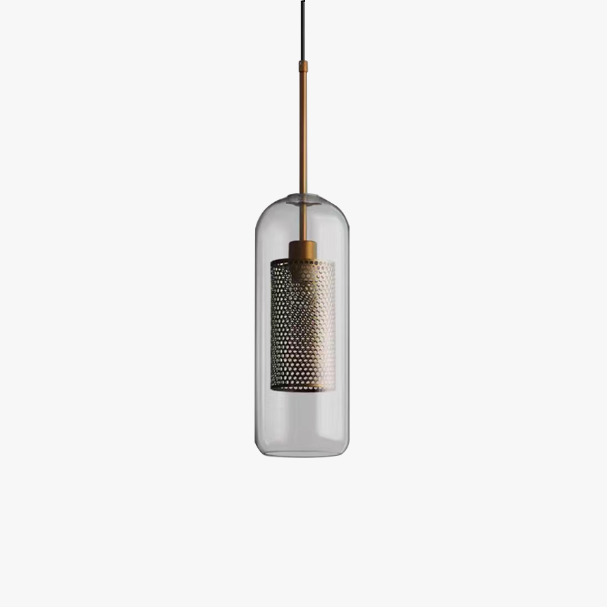 Contemporary Metal And Glass Globular Kitchen Pendant Light, Gold/Silver