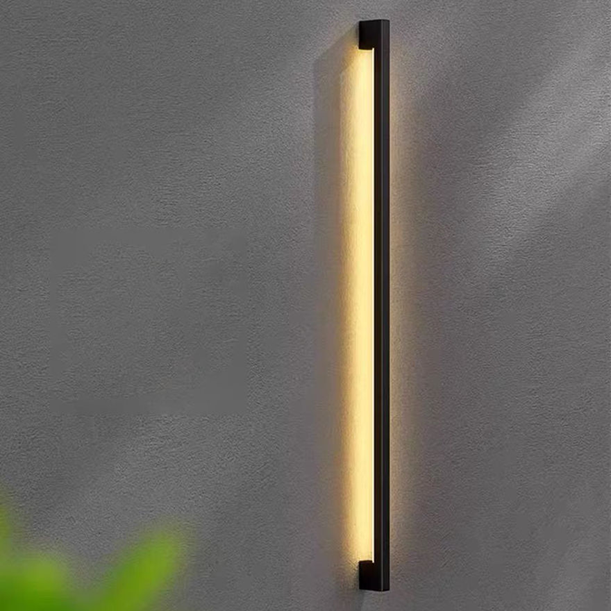 Classical Metal And Acrylic Linear Dining Room Wall Lamp, Black