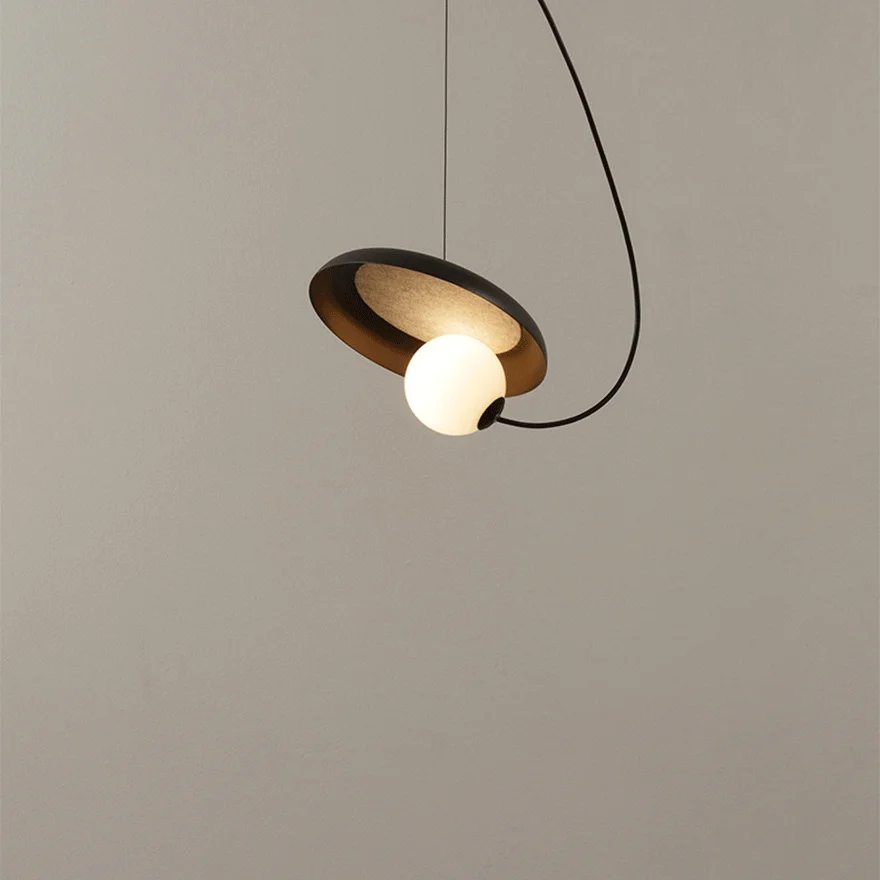 Designer Metal And Acrylic Linear Children's Room Pendant Light, White/Black/Copper