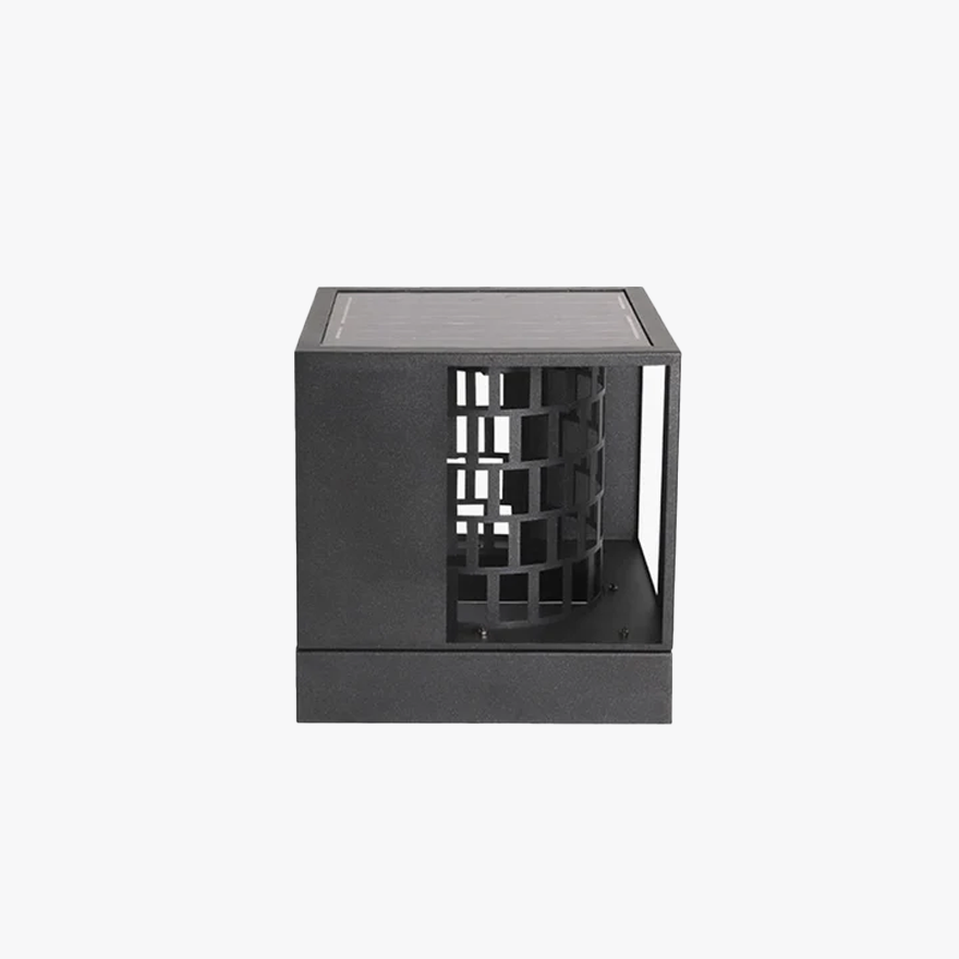 Designer Metala And Acrylic Geometric Outdoor Light, Black