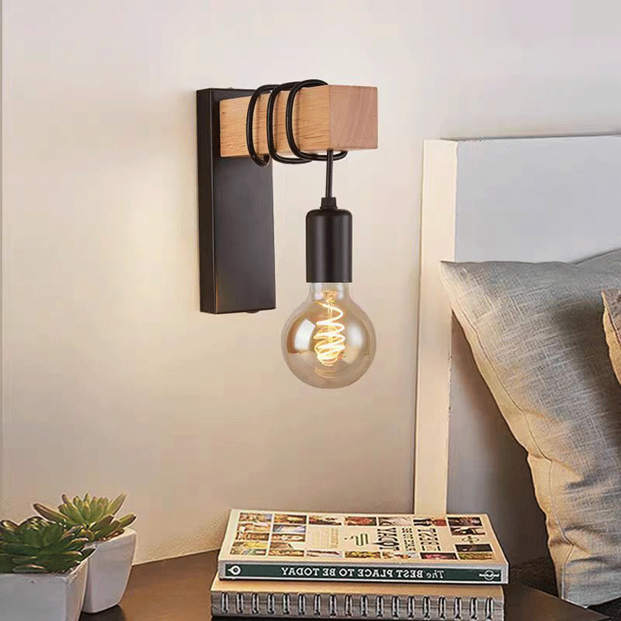 Unusual Metal Bubble Hallway Wall Lamp, Black/ White