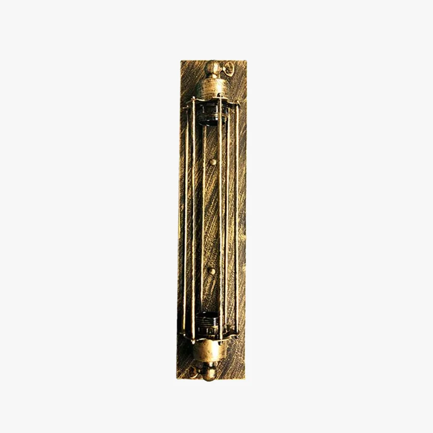 Retro Metal Cylindrical Bathroom Wall Lamp, Black/Gold/Red/Silver