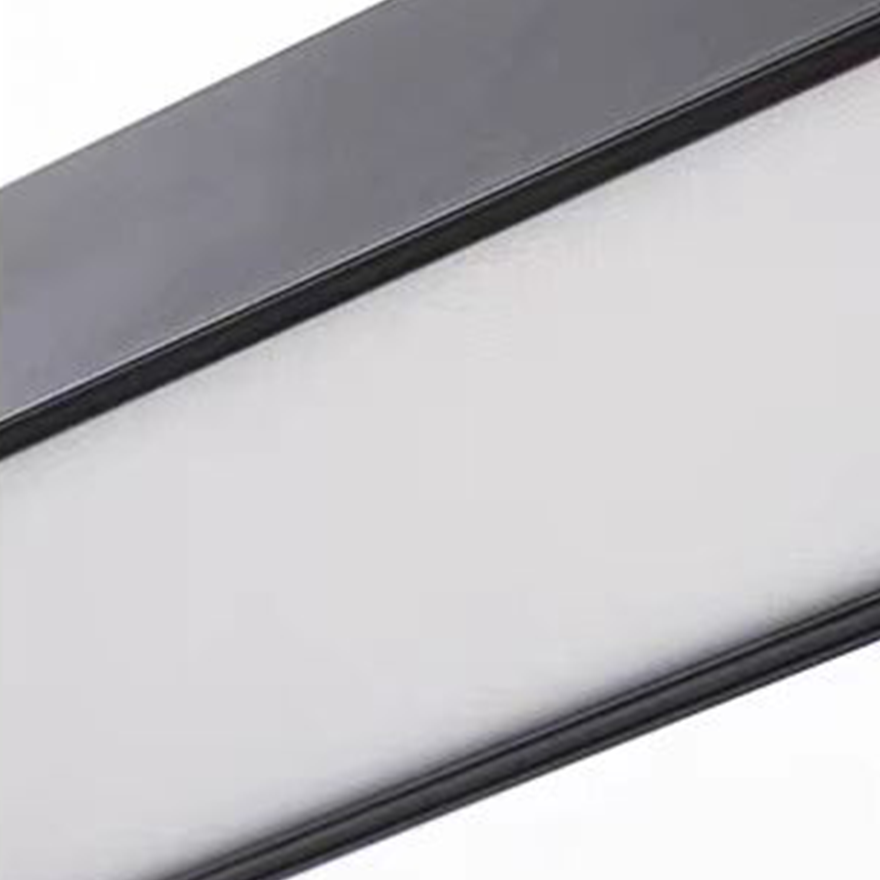 Minimalist Acrylic Rectangular Study Room Pendant Light, Black