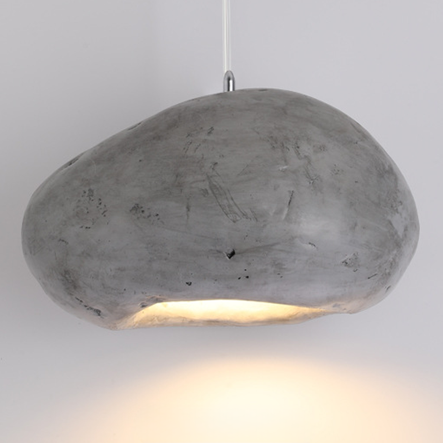 Designer Resin And Acrylic Bread Shape Bedroom Pendant Light, Black/Dark Blue/Grey/Light Blue