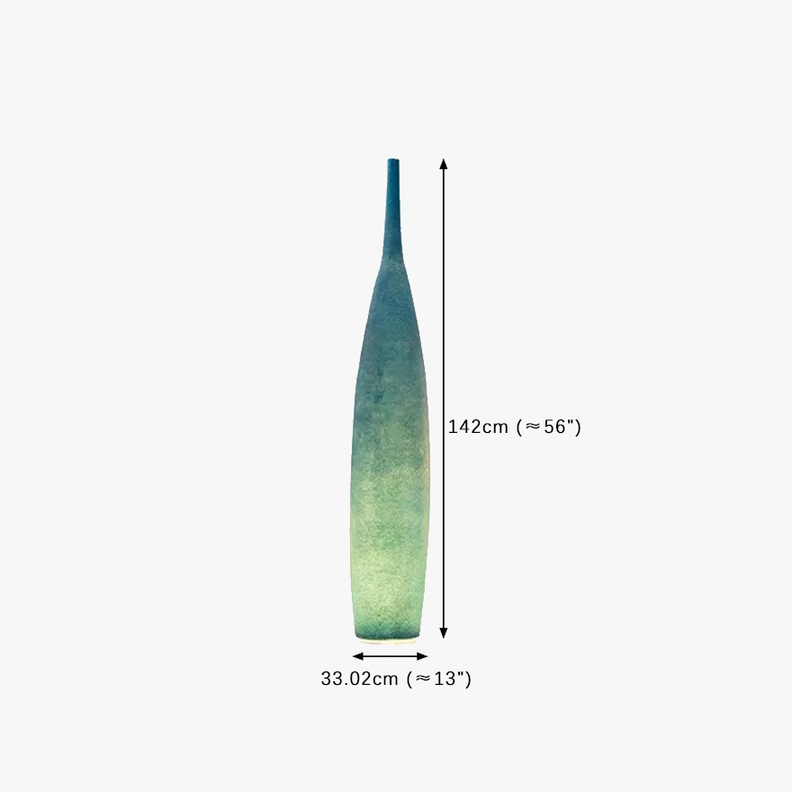 Decorative Resin Bottle Bedroom Floor Lamp, Blue/Green/White/Yellow