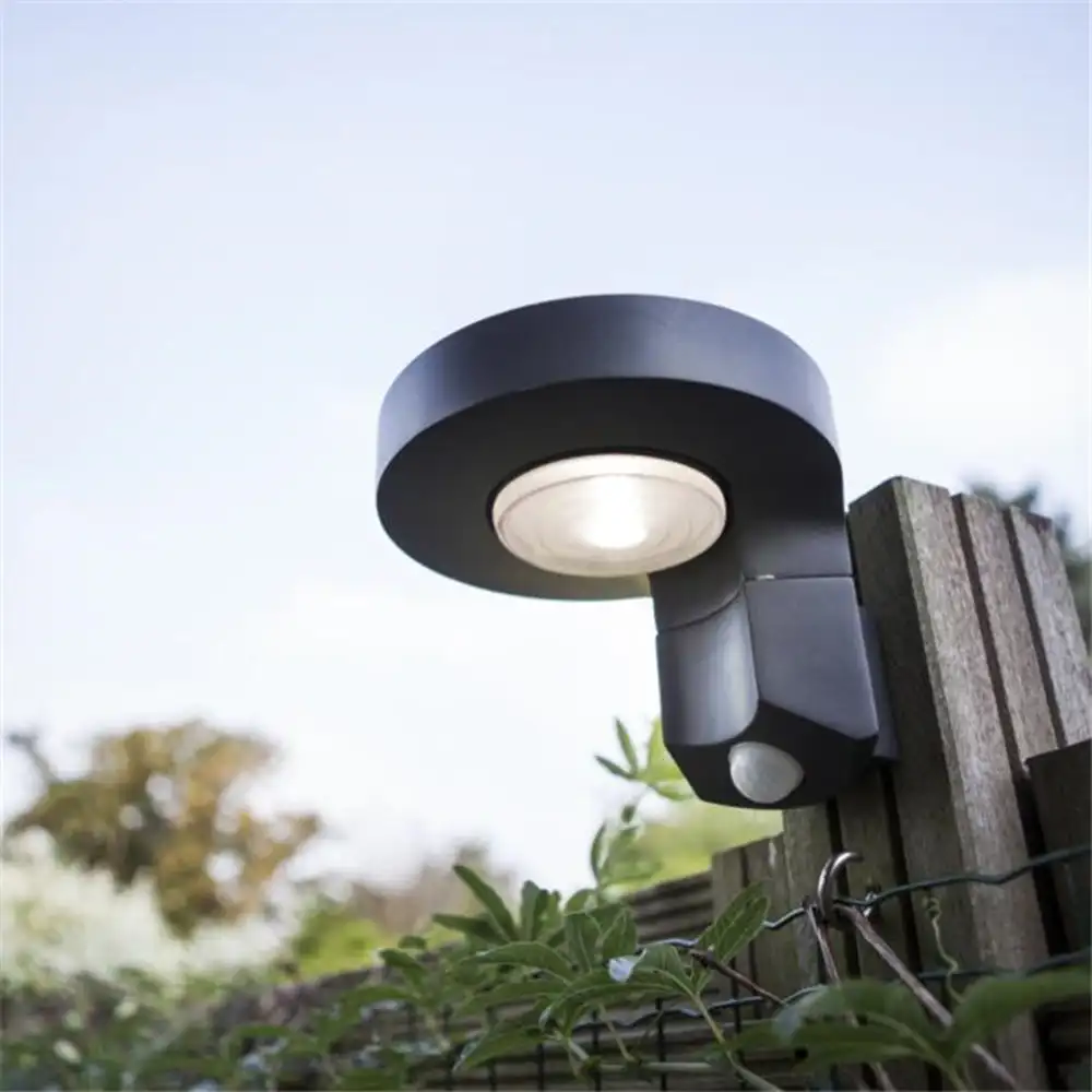 Modern Metal And Acryli Round Outdoor Wall Lamps, Black