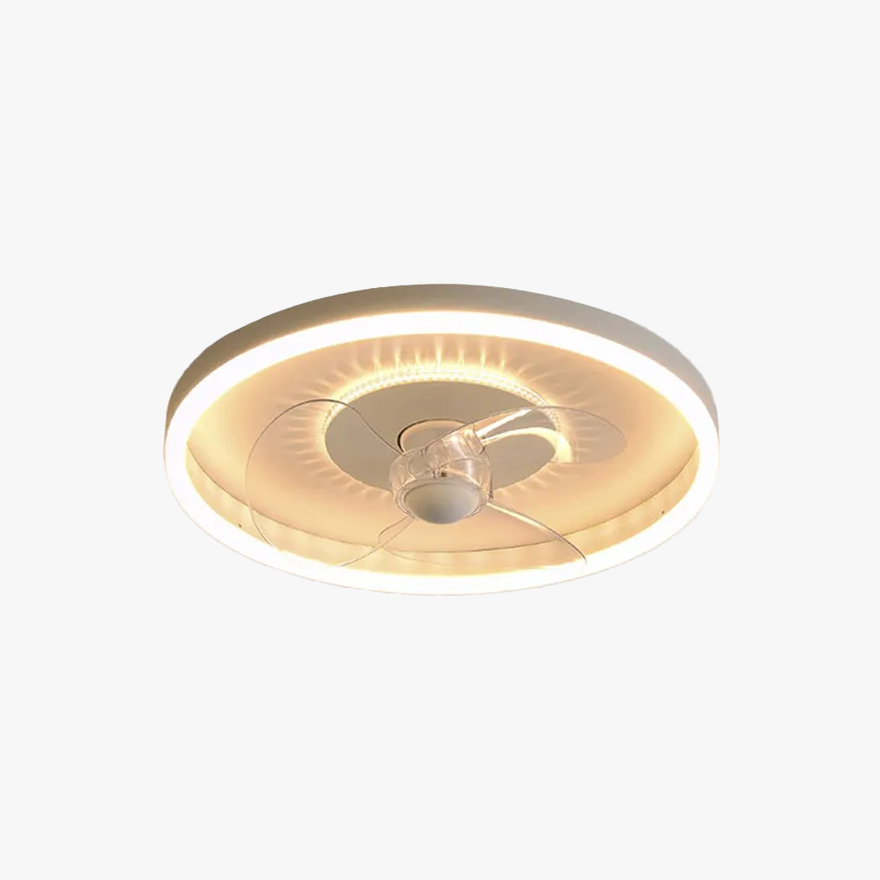 Quinn White Double-light Ceiling Fan with Light, DIA 40/50CM