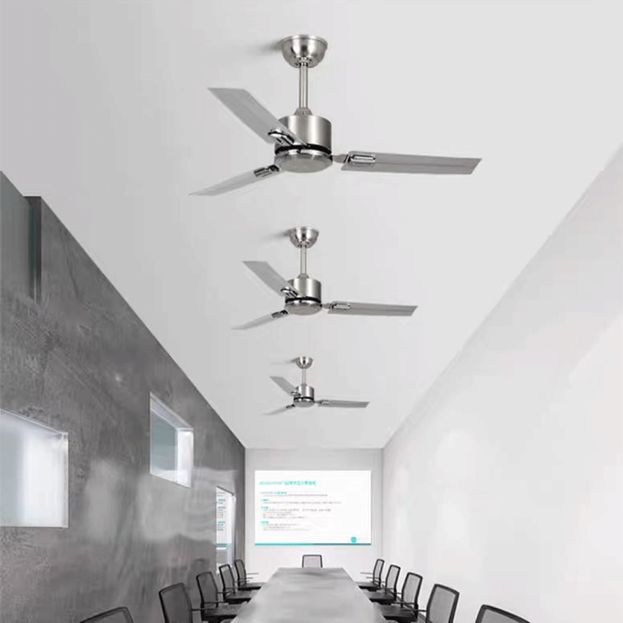 Industrial Metal Radiographic Study Room Ceiling Fan, Silver