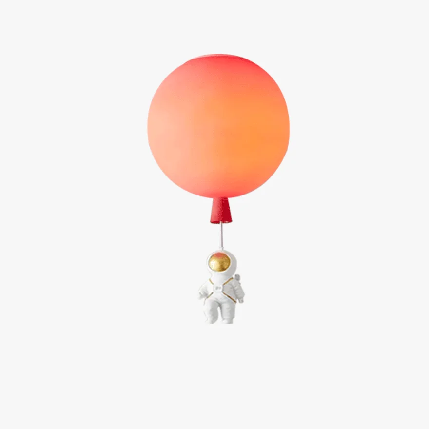 Designer Acrylic Astronaut Balloon Children's Room Ceiling Light, 8 Color